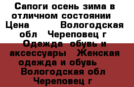 Сапоги осень-зима в отличном состоянии › Цена ­ 900 - Вологодская обл., Череповец г. Одежда, обувь и аксессуары » Женская одежда и обувь   . Вологодская обл.,Череповец г.